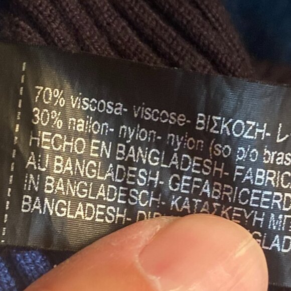 Zara Knit Black Maxi Mock Turtleneck Dress with Racing Stripe Size Med EUC - Picture 6 of 7